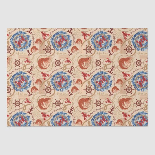 Kern van schaaldieren ontwerp tissuepapier (Voorkant)