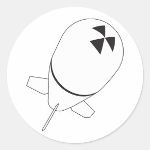 kernbom - kernwapen ronde sticker