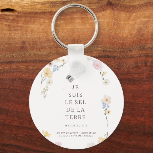 Kerndrager Ik ben het zout van de Aarde Sleutelhanger (Achterkant)