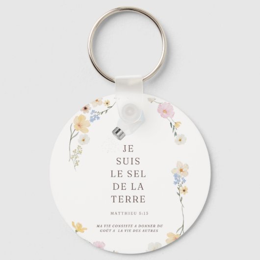 Kerndrager Ik ben het zout van de Aarde Sleutelhanger (Achterkant)