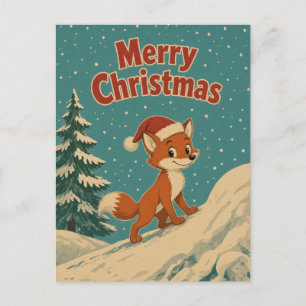 Kerneel Sneeuwbank Dier Kerstmis Briefkaart