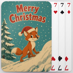 Kerneel Sneeuwbank Dier Kerstmis Pokerkaarten