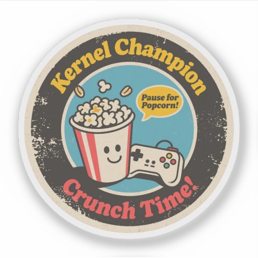 Kernel Champion Crunch Time Gamer Sticker (Voorkant)