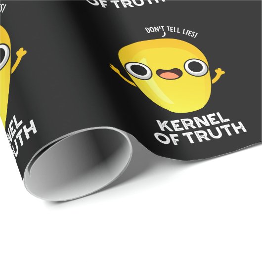 Kernel of Truth Funny Corn Pun Dark BG Cadeaupapier (Rol Hoek)