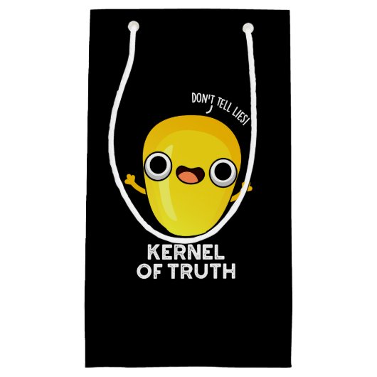 Kernel of Truth Funny Corn Pun Dark BG Klein Cadeauzakje (Voorkant)