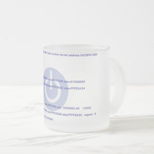 Kernel_Panic Matglas Koffiemok (Voorkant rechts)