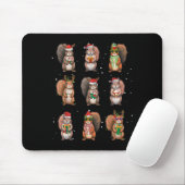 Kerneleekhoorns Kerstlichtjes Decor Funny Squirrel Muismat (Met muis)