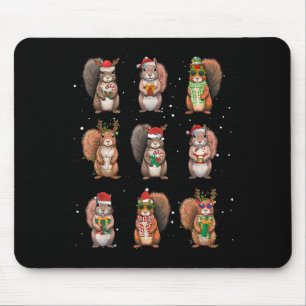 Kerneleekhoorns Kerstlichtjes Decor Funny Squirrel Muismat