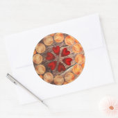 Kernen en cirkels van kaleidoscoop ronde sticker (Envelop)