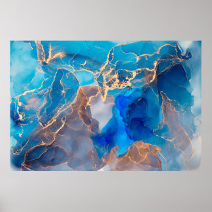 Kernen van doorschijnende tinten, die metallische  poster