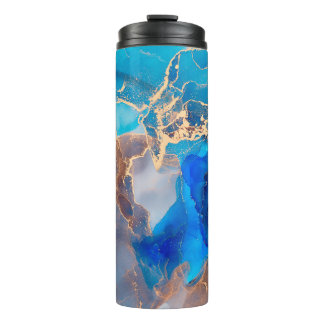 Kernen van doorschijnende tinten, die metallische  thermosbeker