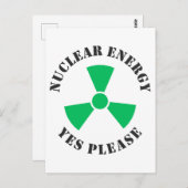 Kernenergie, alstublieft, kernenergie briefkaart (Voorkant / Achterkant)