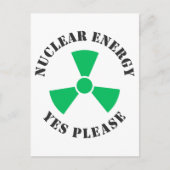 Kernenergie, alstublieft, kernenergie briefkaart (Voorkant)