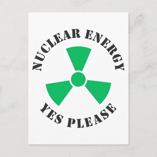 Kernenergie, alstublieft, kernenergie briefkaart (Voorkant)