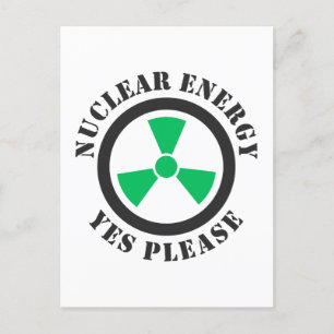 Kernenergie, alstublieft, kernenergie Invitati Briefkaart