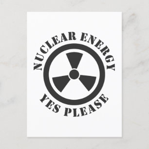 Kernenergie, alstublieft, kernenergie Invitati Briefkaart