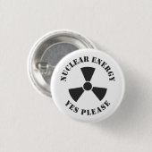 Kernenergie, alstublieft, kernenergie Invitati Ronde Button 3,2 Cm (Voorkant /achterkant)