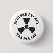 Kernenergie, alstublieft, kernenergie Invitati Ronde Button 3,2 Cm (Voorkant)