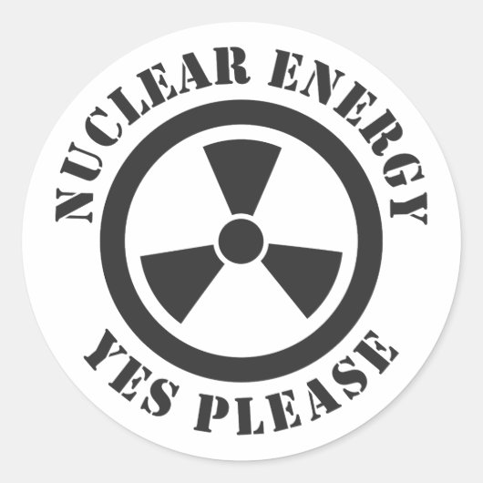 Kernenergie, alstublieft, kernenergie Invitati Ronde Sticker (Voorkant)