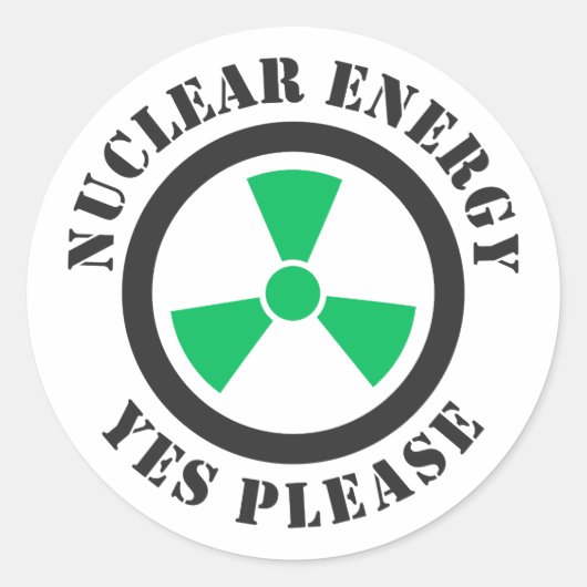 Kernenergie, alstublieft, kernenergie Invitati Ronde Sticker (Voorkant)