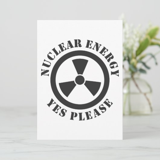 Kernenergie, alstublieft, kernenergie kaart (Staand voorkant)
