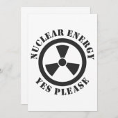 Kernenergie, alstublieft, kernenergie kaart (Voorkant / Achterkant)