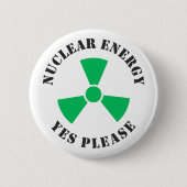 Kernenergie, alstublieft, kernenergie ronde button 5,7 cm (Voorkant)