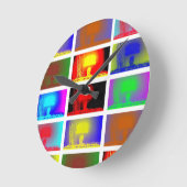 Kernenergie de Atom Bomb-klok Ronde Klok (Hoek)