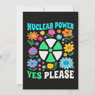 Kernenergie Ja Alsjeblieft Schone Energie Bloemen Kaart