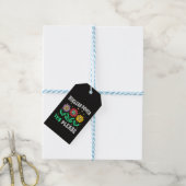 Kernenergie ja graag lachende bloemen cadeaulabel (Met Touw)