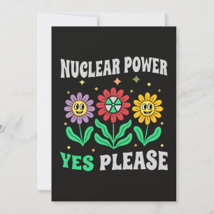 Kernenergie ja graag lachende bloemen kaart