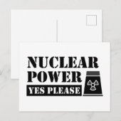 Kernenergie Ja Verklaring Briefkaart (Voorkant / Achterkant)