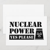 Kernenergie Ja Verklaring Kaart (Voorkant / Achterkant)