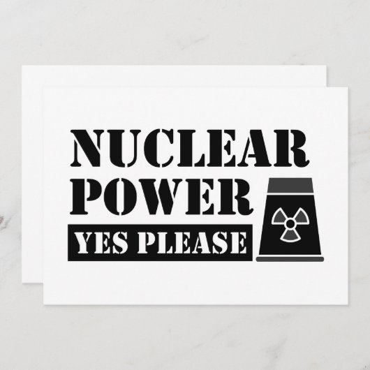 Kernenergie Ja Verklaring Kaart (Voorkant / Achterkant)