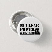 Kernenergie Ja Verklaring Ronde Button 3,2 Cm (Voorkant /achterkant)