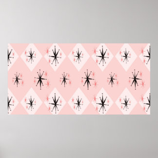 Kernenergie naadloos patroon geïnspireerd door poster