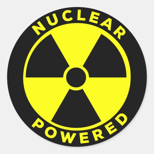 Kernenergie Ronde Sticker (Voorkant)