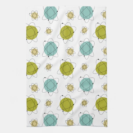 Kernenergie Zonnestelsel Midden-eeuwse moderne rui Theedoek (Verticaal)