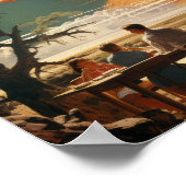 Kernexplosietest  jaren '50 - Retro Illus Poster (Hoek)