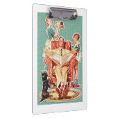  kernfamilie van 1950, retro-huisvrouw van 50 klembord (Rechts)