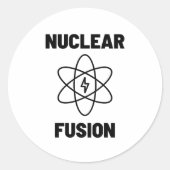kernfusieatoom ronde sticker (Voorkant)