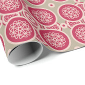 Kerngroei - magenta op rogge - naadloos patroon cadeaupapier (Rol Hoek)