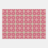 Kerngroei - magenta op rogge - naadloos patroon inpakpapier vel (Voorkant 2)