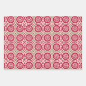 Kerngroei - magenta op rogge - naadloos patroon inpakpapier vel (Voorkant)