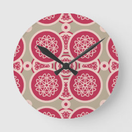 Kerngroei - magenta op rogge - naadloos patroon ronde klok