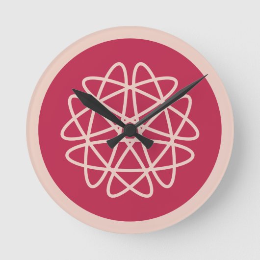 Kerngroei - magenta op rogge - naadloos patroon ronde klok (Voorkant)