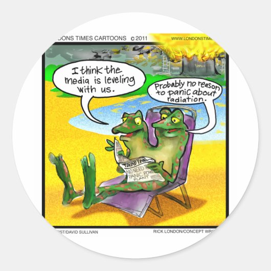 Kerngroepen (Twin Frogs) Funny Gifts & Kaarten Ronde Sticker (Voorkant)