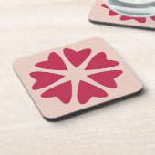 Kernhart - magenta red - afbeelding. bier onderzetter (Linkerzijde)