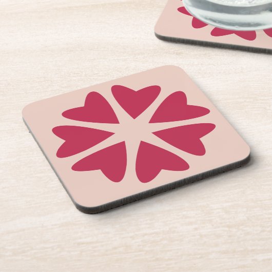 Kernhart - magenta red - afbeelding. bier onderzetter (Linkerzijde)