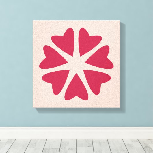 Kernhart - magenta red - afbeelding. canvas afdruk (Insitu (Houten vloer))